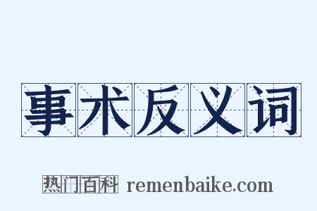 事术反义词是什么意思的图片